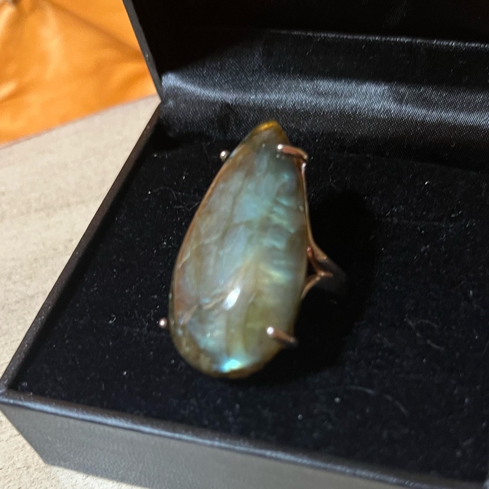 Vicence Italian Silver NWT Iridescent Labradorite Sterling Statement 🩵